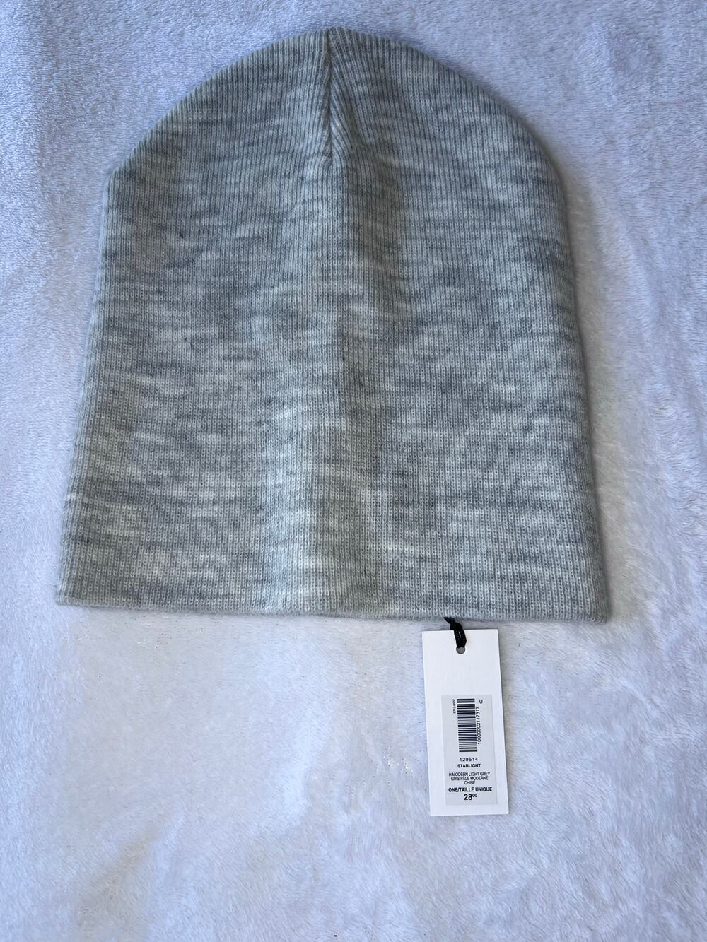 TNA Aritzia Beanie Hat Light Grey Unisex One Size NWT